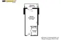 1 room apartment 27 m² Kopishche, Belarus