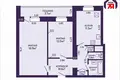 2 room apartment 56 m² Salihorsk, Belarus