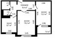 2 bedroom apartment 50 m² Minsk, Belarus