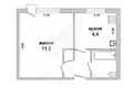 1 room apartment 21 m² Brest, Belarus