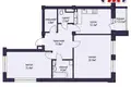 2 room apartment 72 m² Minsk, Belarus