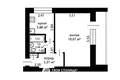 Квартира 1 комната 33 м² Минск, Беларусь