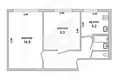 Appartement 2 chambres 40 m² Kobryn, Bélarus