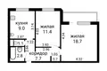 Квартира 2 комнаты 51 м² Мачулищи, Беларусь