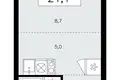 1 room apartment 21 m² Kommunarka, Russia