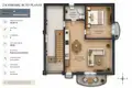 2 room apartment 43 m² Uzliedziai, Lithuania