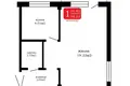 1 room apartment 31 m² Minsk, Belarus