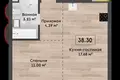 Apartment 38 m² Kalodziscanski sielski Saviet, Belarus