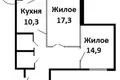 2 room apartment 62 m² Muchaviecki sielski Saviet, Belarus
