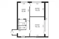 Wohnung 2 zimmer 46 m² Minsk, Belarus