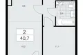 Квартира 2 комнаты 41 м² район Коммунарка, Россия