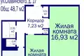 2 room apartment 49 m² Minsk, Belarus