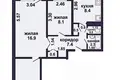 3 room apartment 59 m² Salihorsk, Belarus
