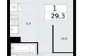 Wohnung 1 zimmer 29 m² Troizk, Russland