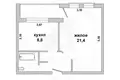 Квартира 1 комната 39 м² Мухавецкий сельский Совет, Беларусь