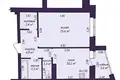 1 room apartment 39 m² Salihorsk, Belarus