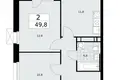 Квартира 2 комнаты 50 м² район Коммунарка, Россия