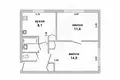 2 room apartment 42 m² Damacauski sielski Saviet, Belarus