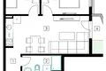 1 bedroom apartment 42 m² Boreti, Montenegro