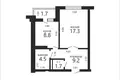 Квартира 1 комната 43 м² Фаниполь, Беларусь