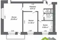 2 room apartment 52 m² Minsk, Belarus