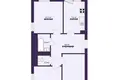 3 room apartment 59 m² Salihorsk, Belarus