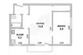 Appartement 2 chambres 45 m² Jabinka, Bélarus