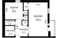 1 bedroom apartment 37 m² Kalodziscanski sielski Saviet, Belarus