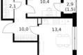 Mieszkanie 3 pokoi 68 m² Moskwa, Rosja