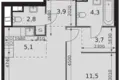 Appartement 2 chambres 45 m² Moscou, Russie