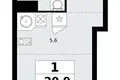 Квартира 1 комната 21 м² район Коммунарка, Россия