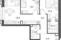 Mieszkanie 2 pokoi 57 m² Moskwa, Rosja