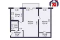 2 room apartment 45 m² Minsk, Belarus