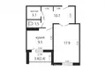 Wohnung 1 zimmer 43 m² Minsk, Belarus