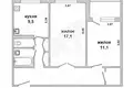 2 room apartment 57 m² Muchaviecki sielski Saviet, Belarus
