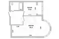 Appartement 1 chambre 49 m² Muchaviecki sielski Saviet, Bélarus