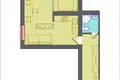 Wohnung 1 zimmer 26 m² Tsyrkuny, Ukraine
