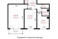 2 room apartment 39 m² Minsk, Belarus