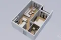 Apartamento 1 habitacion 47 m² Tivat, Montenegro
