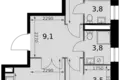 2 room apartment 78 m² Moscow, Russia