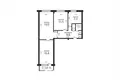 Appartement 3 chambres 68 m² Minsk, Bélarus