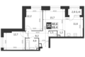 Appartement 3 chambres 69 m² Moscou, Russie