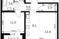 Квартира 2 комнаты 49 м² Ленинский городской округ, Россия