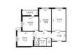 Mieszkanie 3 pokoi 82 m² Mińsk, Białoruś