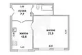 Mieszkanie 2 pokoi 51 m² Brześć, Białoruś
