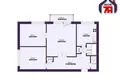 Appartement 3 chambres 54 m² Minsk, Bélarus