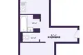 Wohnung 1 zimmer 42 m² Soligorsk, Belarus