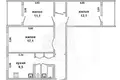 3 room apartment 69 m² Muchaviecki sielski Saviet, Belarus
