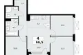 4 room apartment 67 m² Kommunarka, Russia