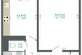 1 room apartment 36 m² Minsk, Belarus